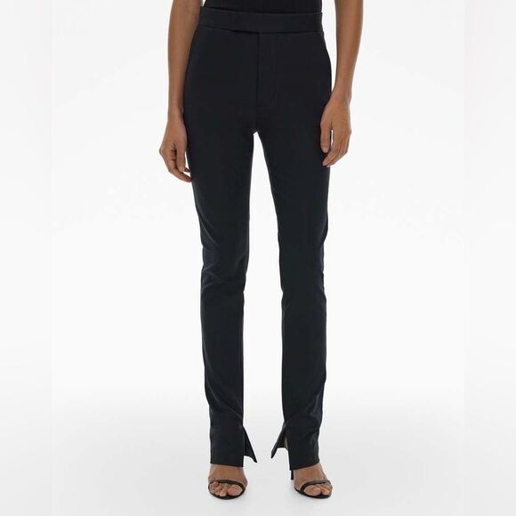 Helmut Lang Slit Legging Rider Pants Women's Size 2 Black Slim Fit - Picture 1 of 15